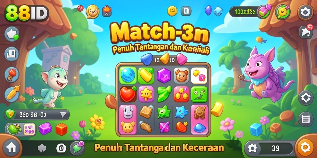 Tampilan gameplay seru di 88ID yang penuh warna dan tantangan.