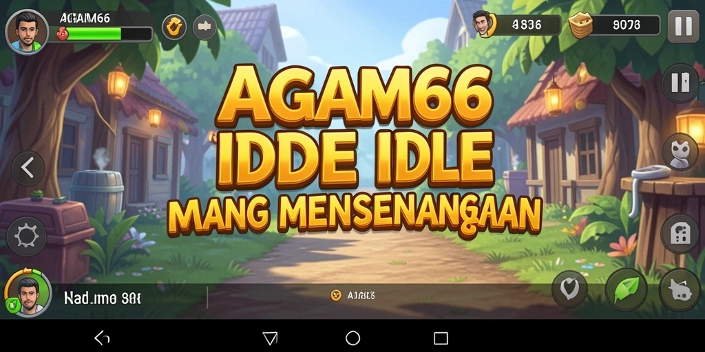 Screenshot gameplay AGAM66 yang menunjukkan antarmuka Idle yang menarik.
