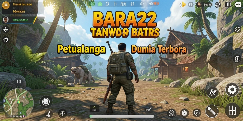 Gambaran gameplay BARA22 dengan kebebasan menjelajah.