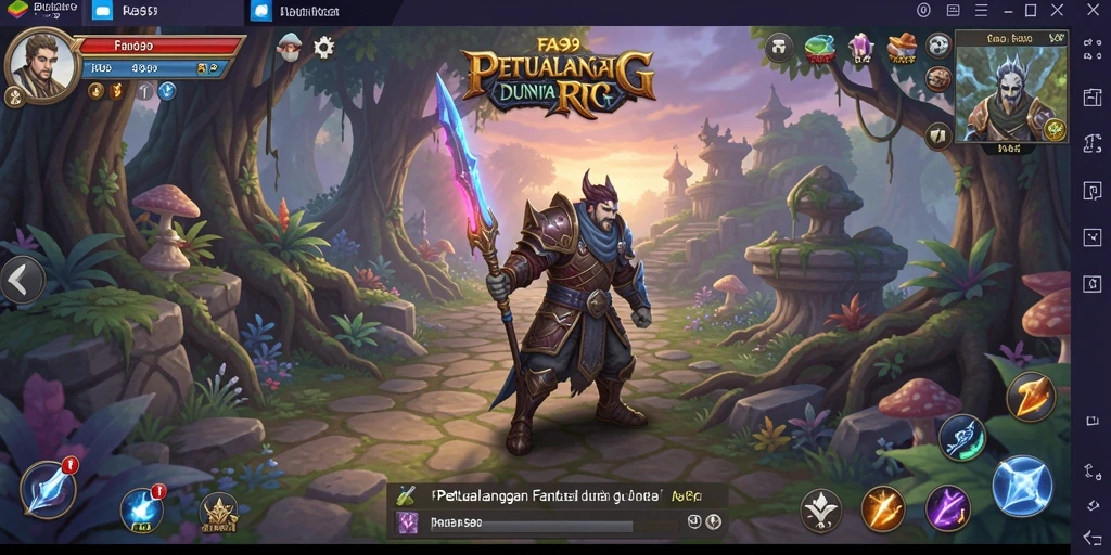Tangkapan layar dari gameplay FA99 yang menunjukkan pertarungan RPG yang intens.
