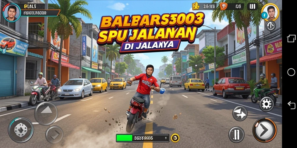 Screenshot gameplay FILTER303 menampilkan aksi balapan yang mendebarkan.