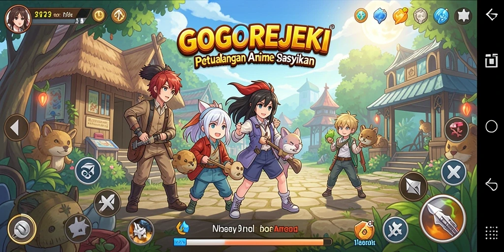 Screenshot gameplay GOGOREJEKI yang menampilkan aksi seru dalam dunia Anime.