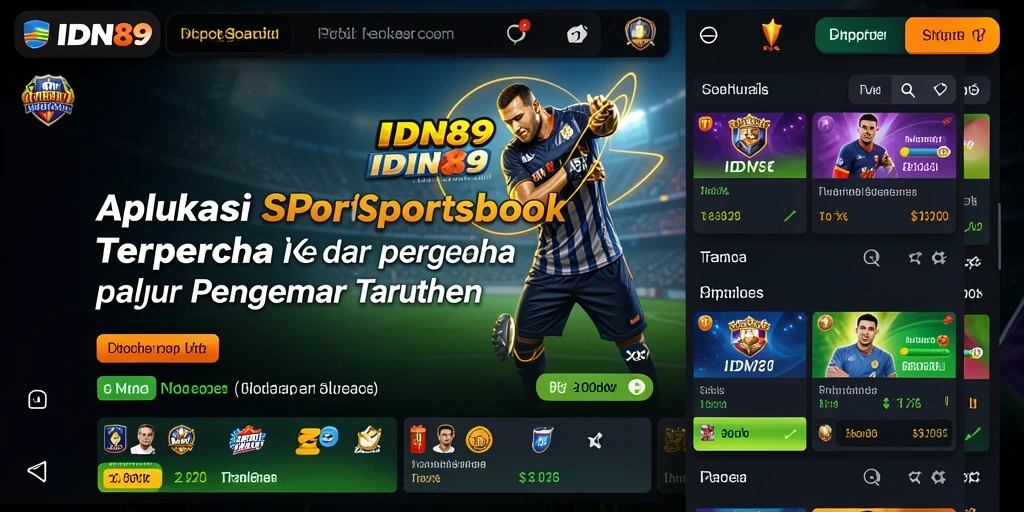 Tampilan screenshot utama IDN89 yang menampilkan berbagai pilihan taruhan.