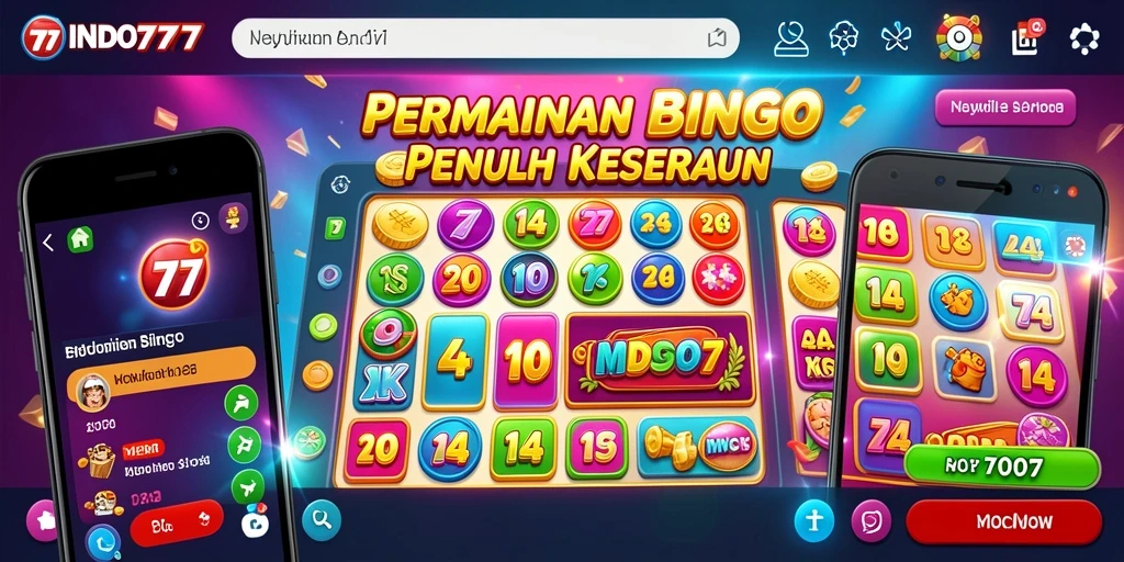 Screenshot utama INDO777 menampilkan suasana bermain Bingo yang seru.