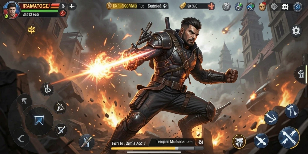 Tampilan mendebarkan dari gameplay IRAMATOGEL yang penuh aksi.