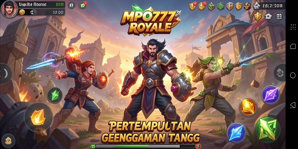 Tampilan seru gameplay Battle Royale di MPO777.