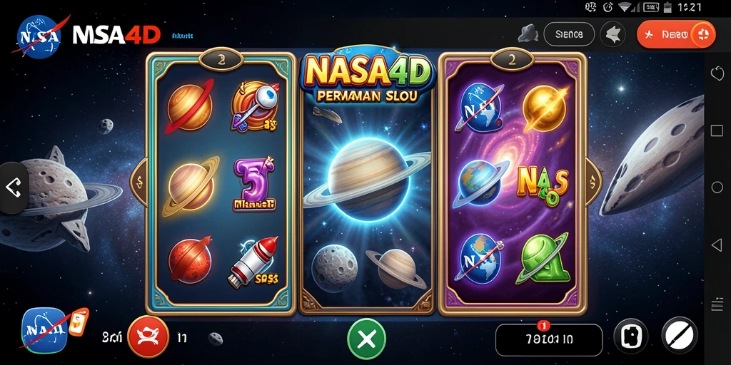 Screenshot NASA4D menampilkan gameplay seru dari permainan slot yang menarik.