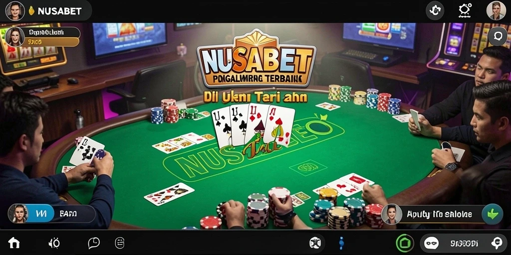 Screenshot gameplay NUSABET menampilkan aksi seru permainan Poker.
