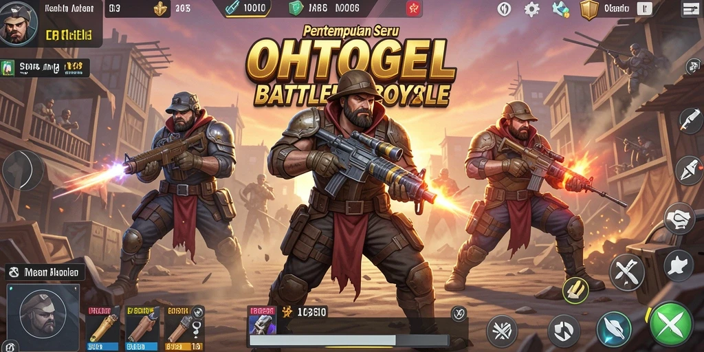 Tampilan layar gameplay seru di OHTOGEL, pertempuran penuh aksi.