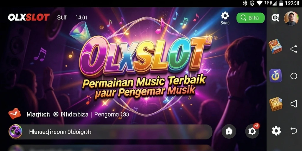 Tampilan gameplay OLXSLOT menampilkan keseruan bermain musik bersama.