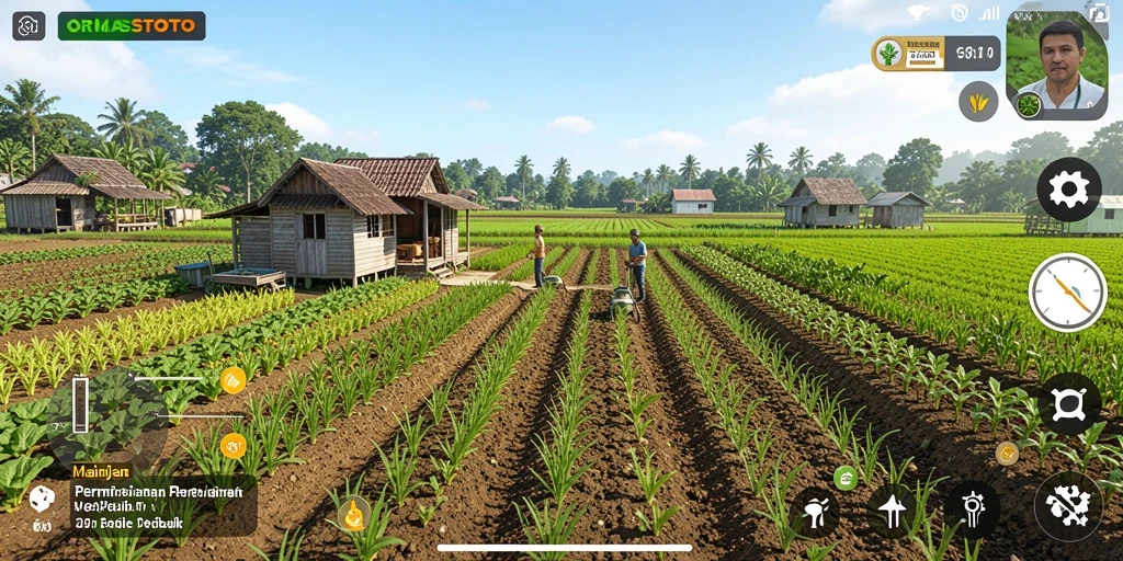 Tampilan gameplay menarik dari game pertanian ORMASTOTO.