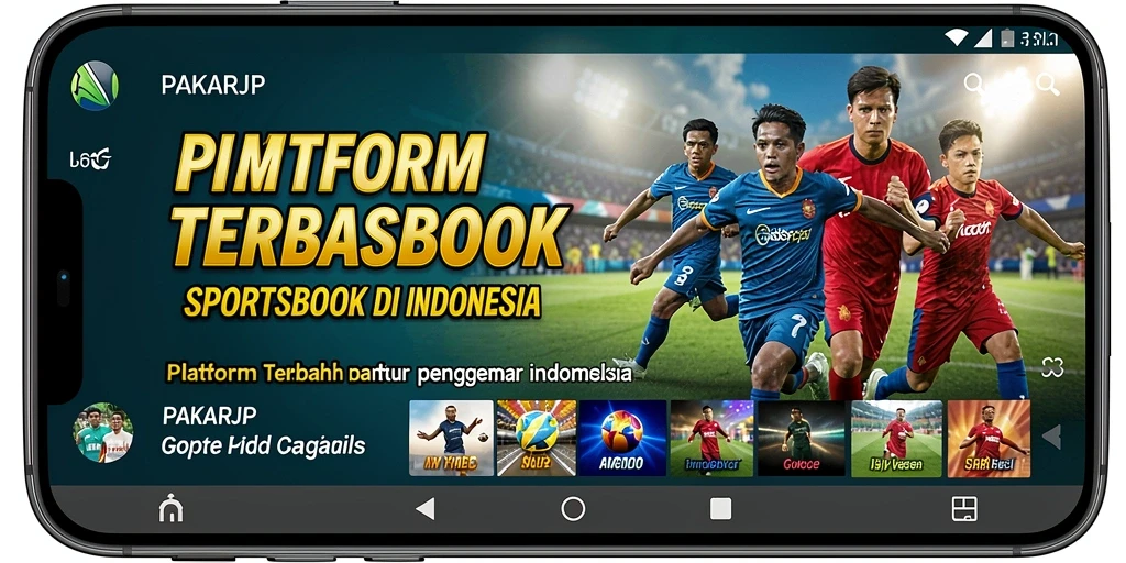 Screenshot utama PAKARJP menampilkan antarmuka sportsbook yang menarik.