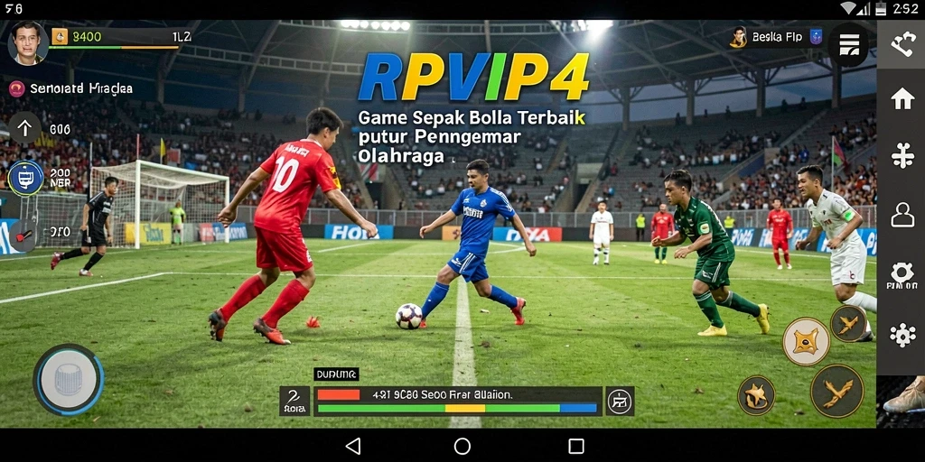 Tampilan RPVIP4 menampilkan pertandingan sepak bola yang mendebarkan.